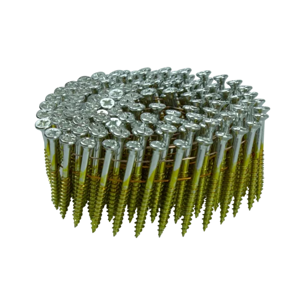Tackscrew schroeven op rol 15-16° Wit verzinkt 5.0 x 50 mm platkop kruiskop