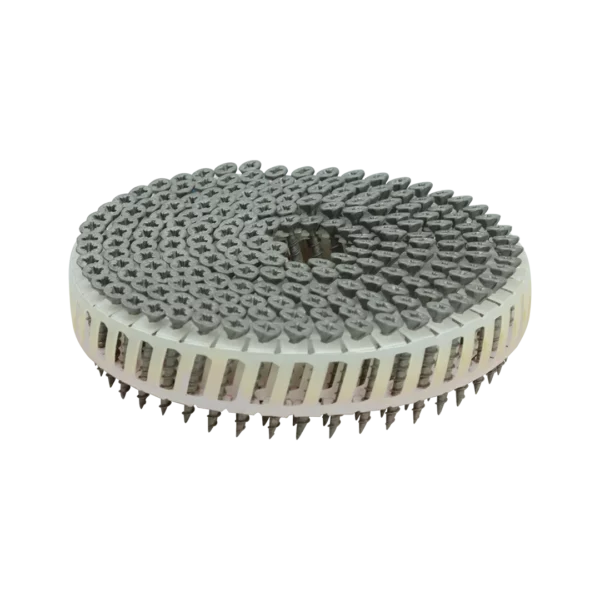 Tackscrew schroeven op rol 15-16° Wit verzinkt 4.0 x 45 mm platkop kruiskop