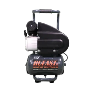 RFVA-COMP10-220 fluistercompressor – stille luchtcompressor met 10L tank, 8 bar en 220 L/min. Compact, professioneel en krachtig.